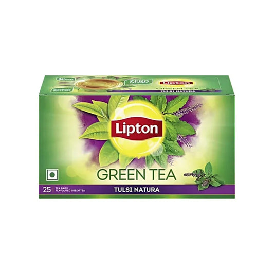 Lipton Tulsi Natura Green Tea Bags : 1 pack (25 pieces)