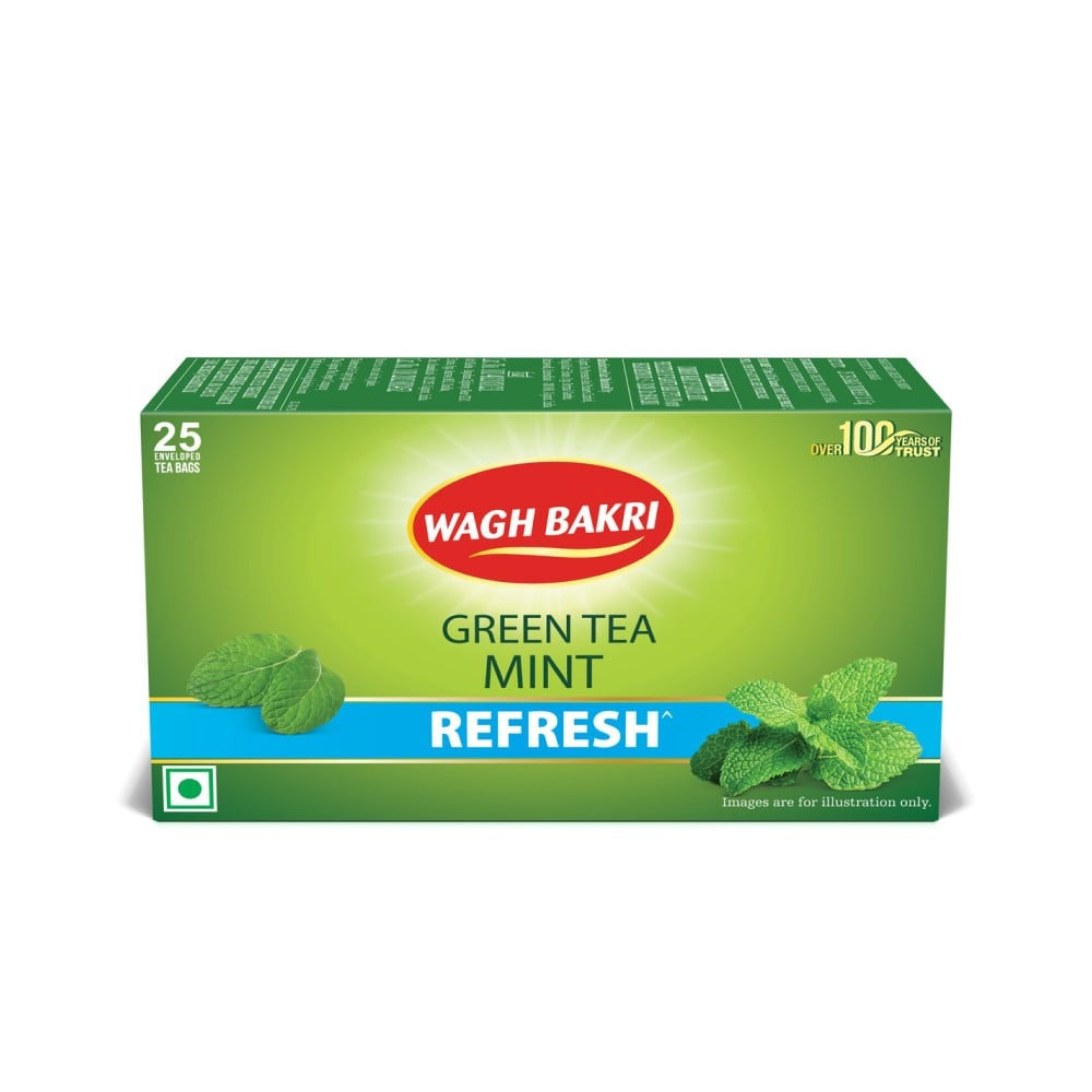 Wagh Bakri Mint Green Tea : 30 bags x 1.5 g