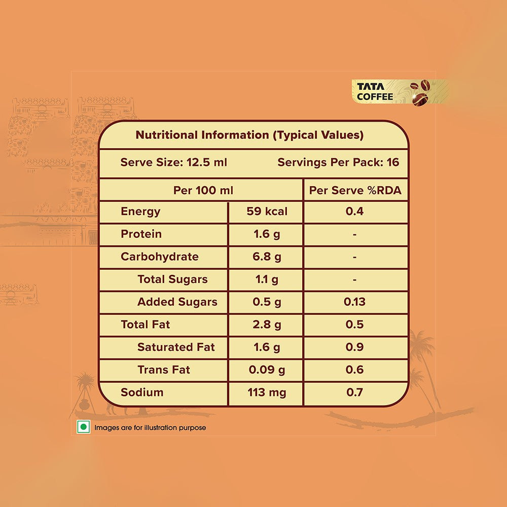 Tata Coffee Quick Decoction Premix Liquid Degree Kaapi Filter Coffee : 200 ml