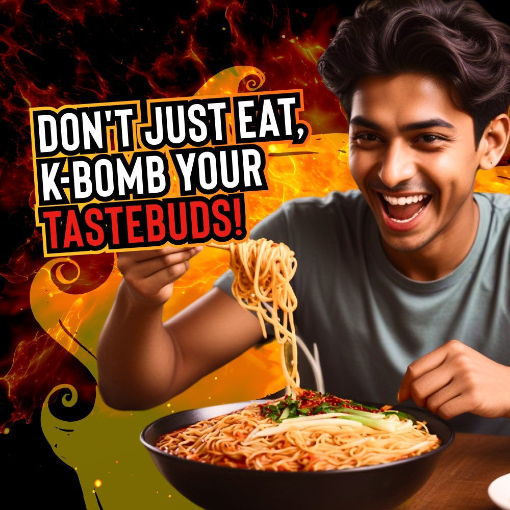 Too Yumm K-Bomb Ramen Instant Noodles - Tom Yum - Pack of 3 : 3 x 80 g