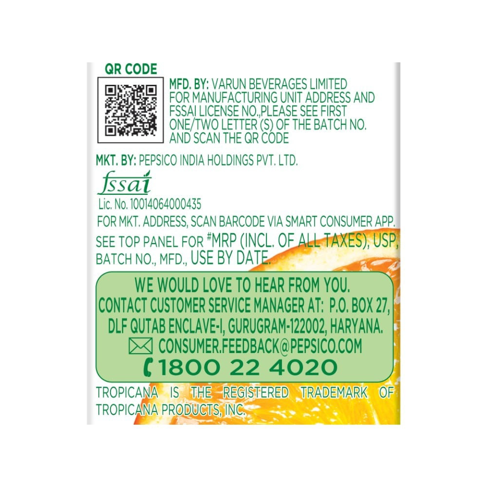 Tropicana Orange Juice : 1 ltr