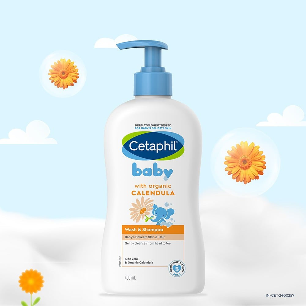 Cetaphil Baby Wash & Shampoo with Organic Calendula : 400 ml