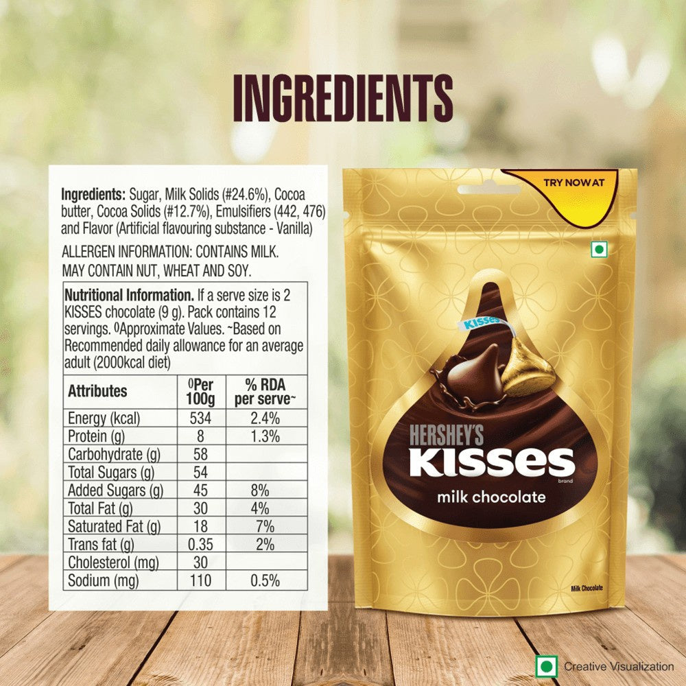 Hershey's Kisses Milk Chocolate Pack - Pack of 2 : 2 x 36 g