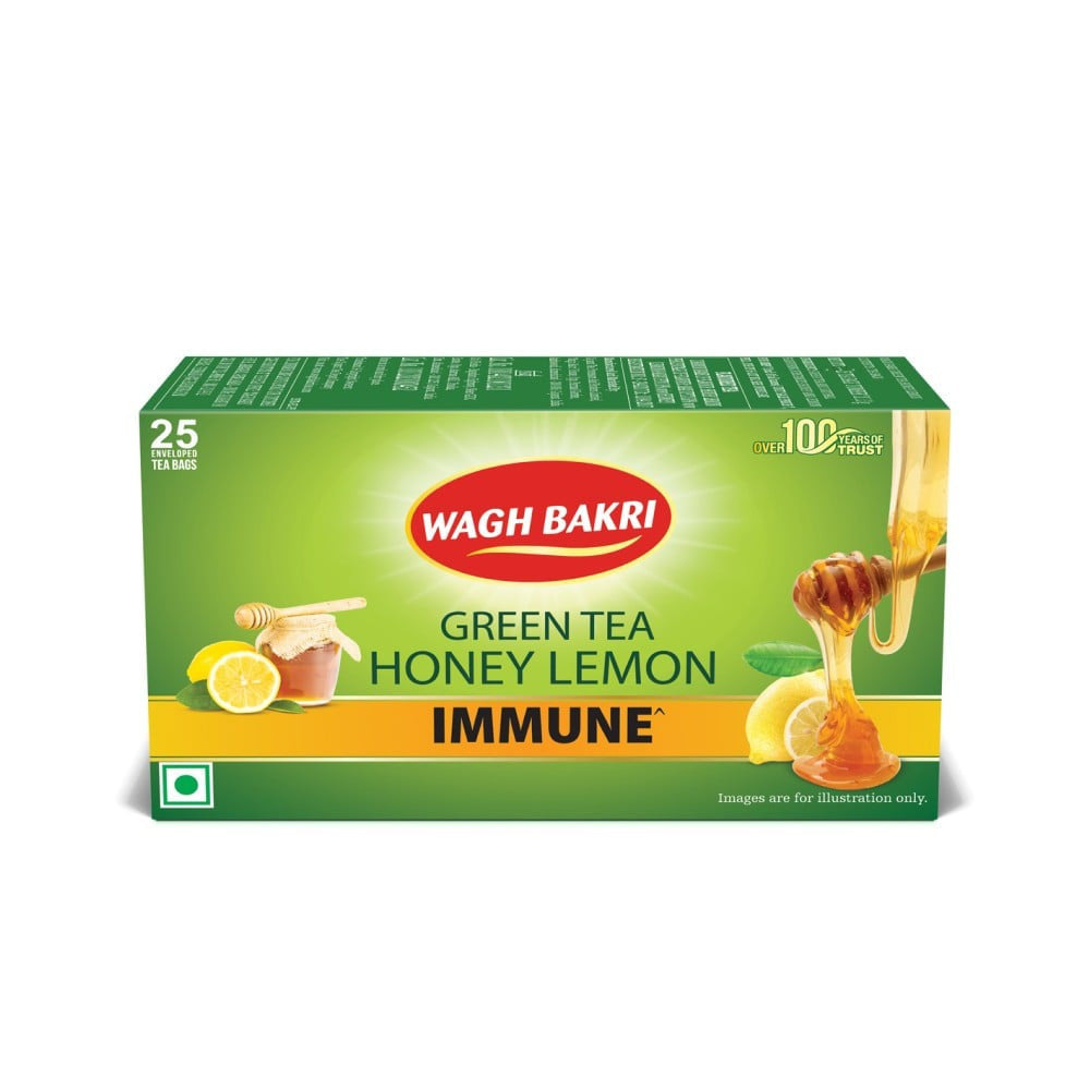 Wagh Bakri Honey Lemon Green Tea : 25 bags x 1.5 g
