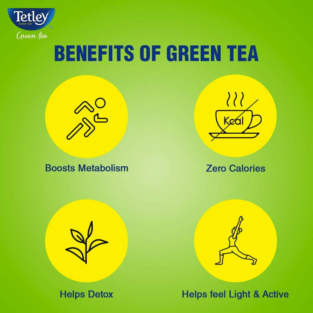 Tetley Ginger, Mint & Lemon Green Tea Bags (Immune with added Vitamin C) - Pack of 2 : 2 x 25 pieces