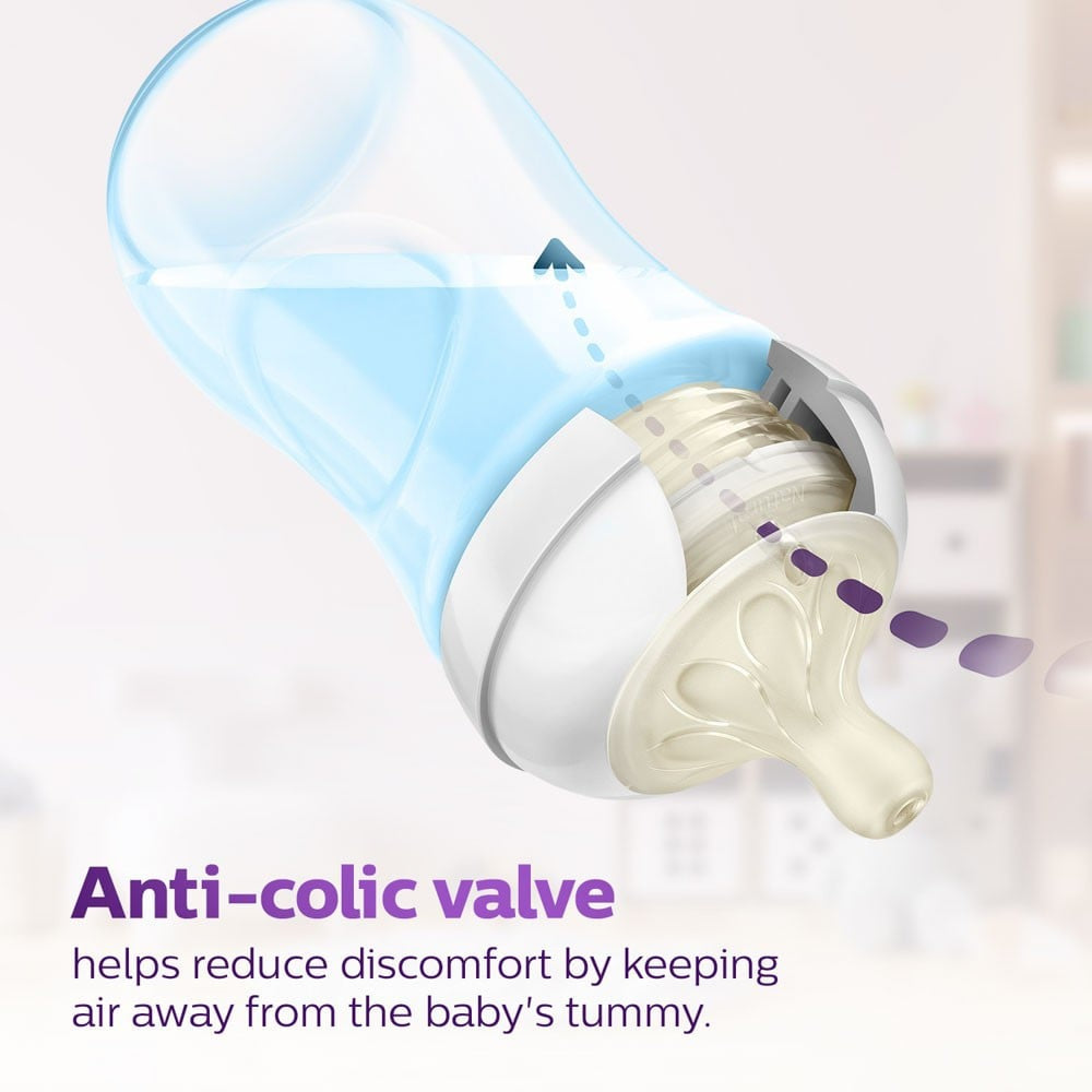 Philips Avent Natural Feeding Bottle 1+ Month (Blue) : 1 piece