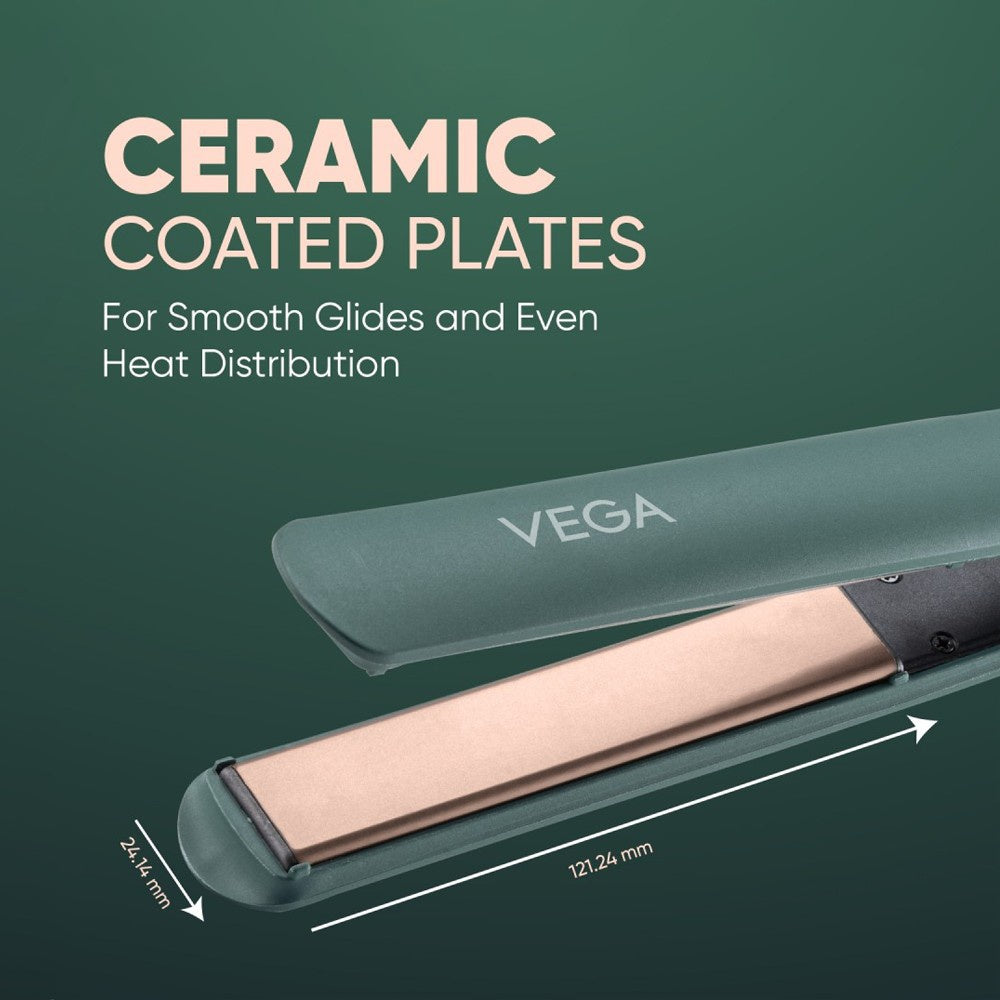 Vega VHSH-42 Salon Smooth Hair Straightener (Green, 41W) : 1 unit
