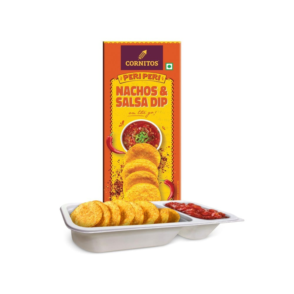 Cornitos Crisps Peri Peri Nachos & Salsa Dip : 75 g