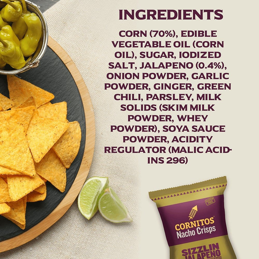 Cornitos Sizzlin Jalapeno Nachos : 55 g