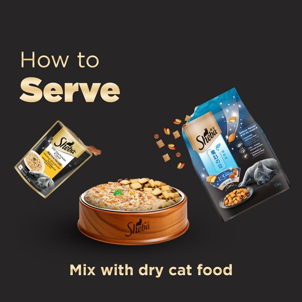 Sheba Wet Cat Food, Tuna Pumpkin & Carrot In Gravy : 70 g