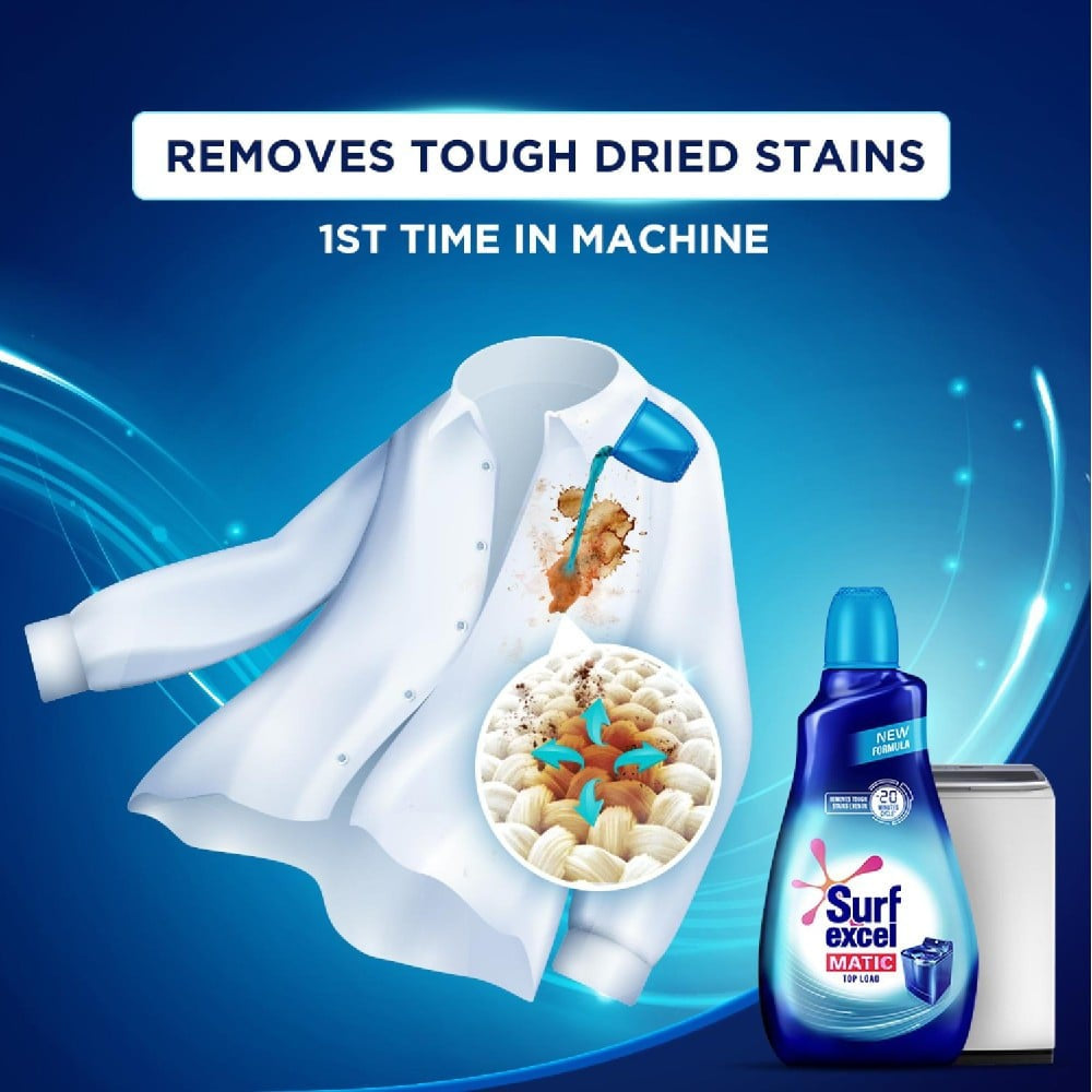 Surf Excel Matic Top Load Liquid Detergent : 4 ltr