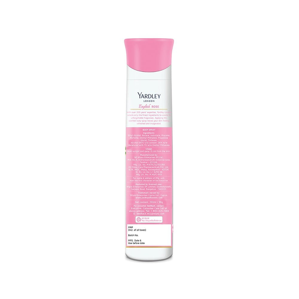 Yardley English Rose Refreshing Body Spray : 150 ml