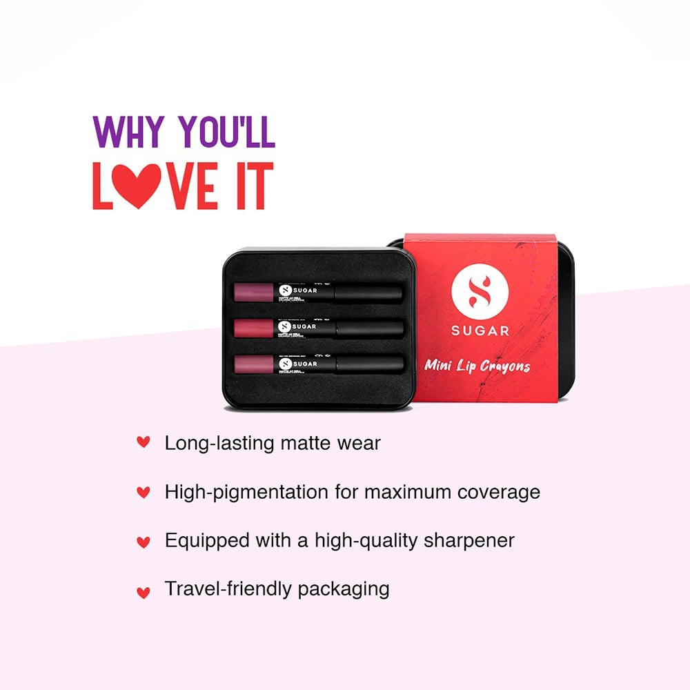SUGAR Matte As Hell Minis Nude Lipstick Kit : 1 pack (3 pieces)