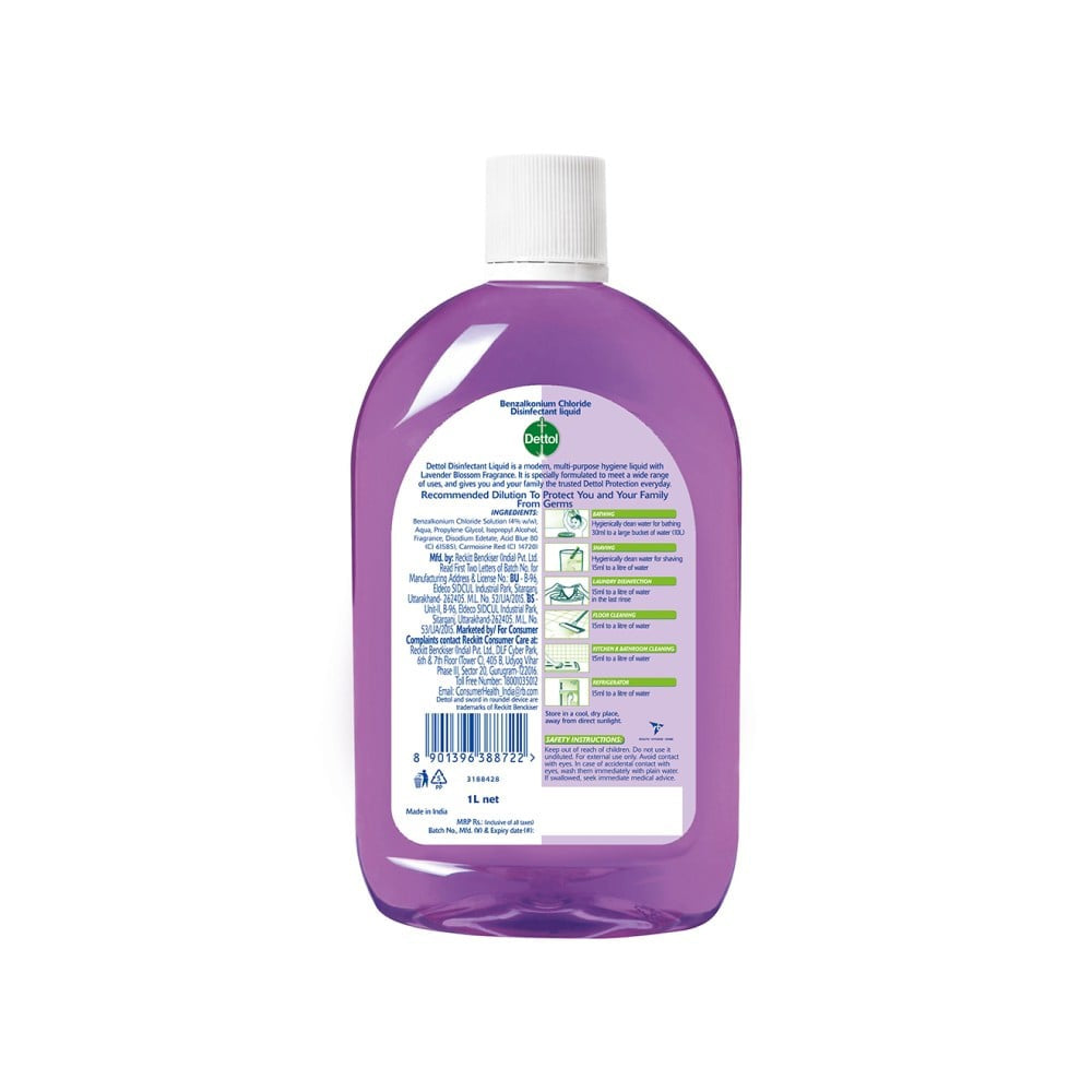 Dettol Multipurpose Liquid Disinfectant - Lavender Blossom : 1 ltr