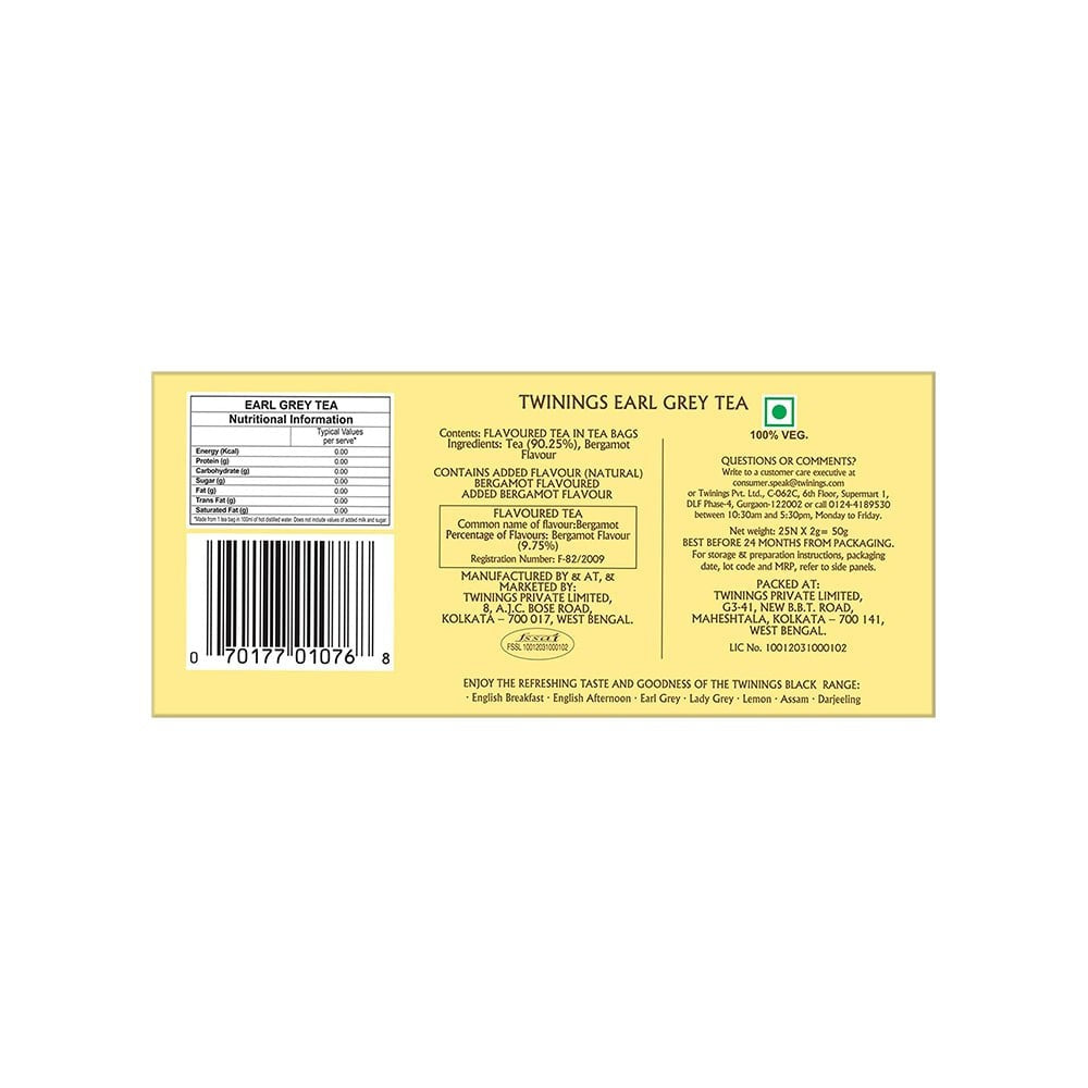 Twinings Classics Earl Grey Tea Bags : 25 units