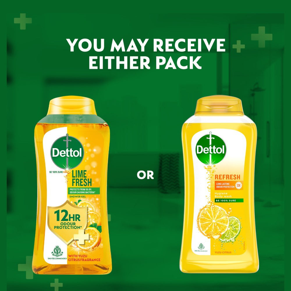 Dettol Lime Fresh Shower Gel (250 ml) - Pack of 2 : 2 x 250 ml