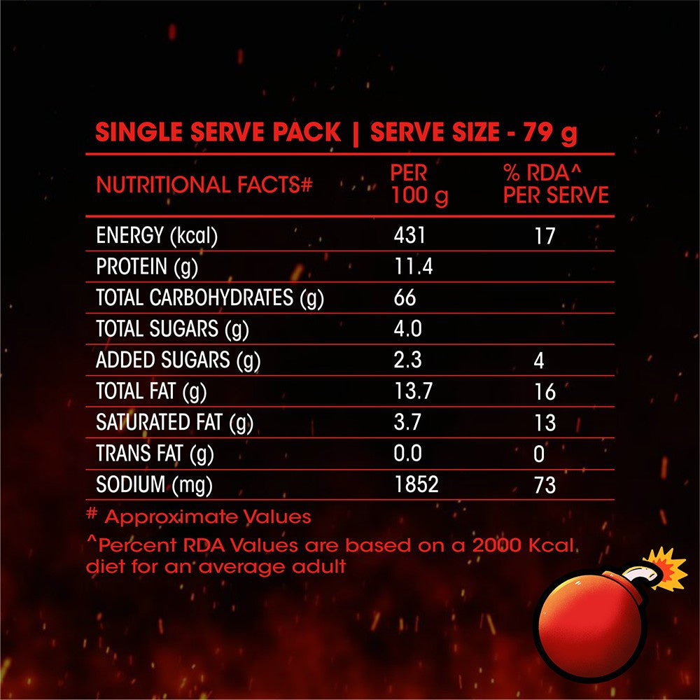 Too Yumm K-Bomb Hot n Spicy Instant Noodles - Pack of 2 : 2 x 79 g