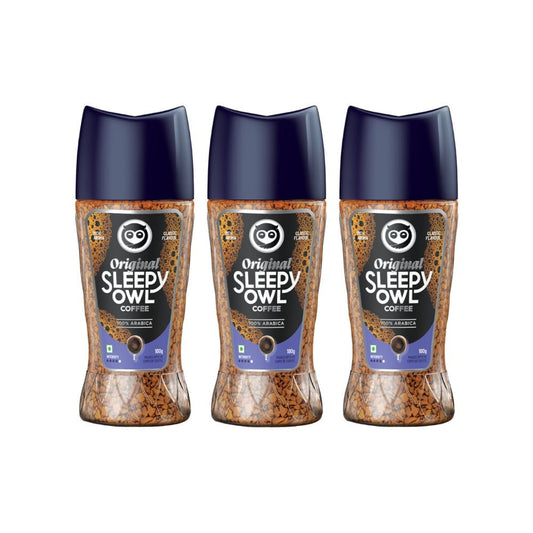 Sleepy Owl Original 100% Arabica Instant Coffee - Pack of 3 : 3 x 100 g