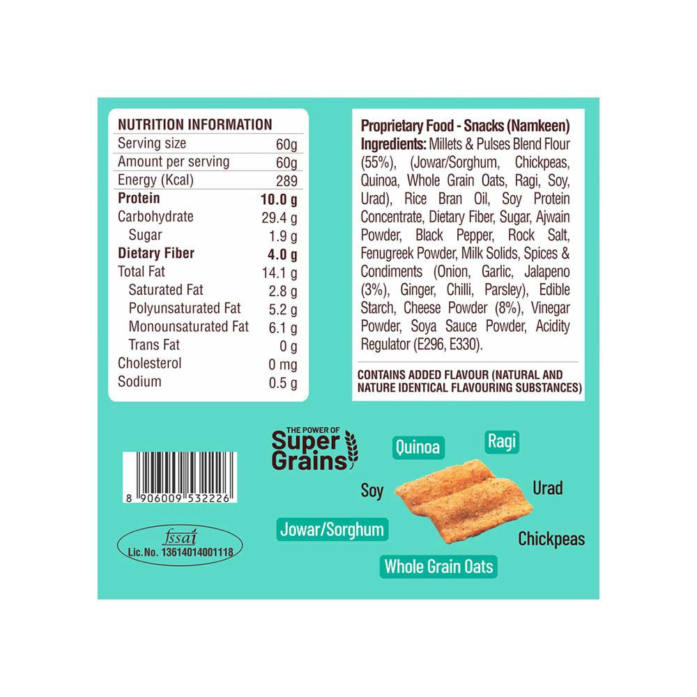 RiteBite Max Protein Cheese & Jalapeno Chips - Pack of 4 : 4 x 60 g