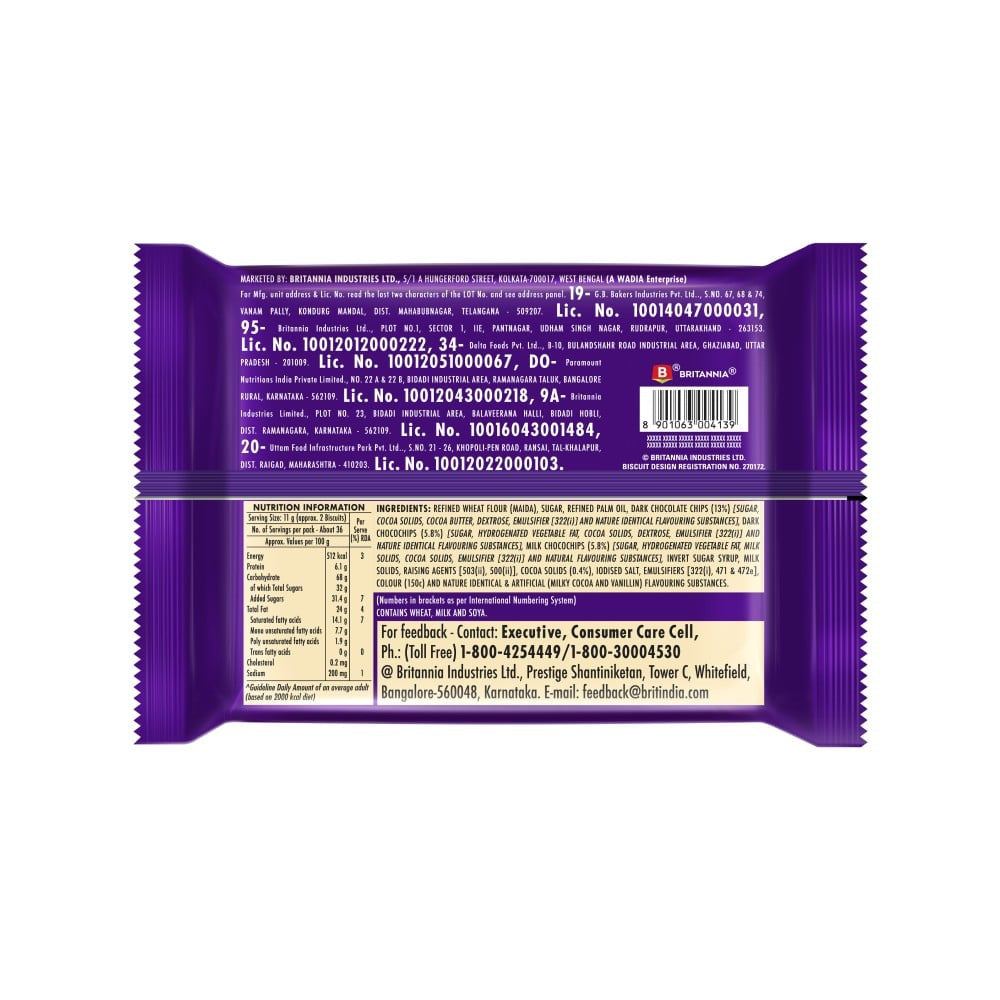 Britannia Good Day Choco chip Cookies - Pack of 2 : 2 x 400 g