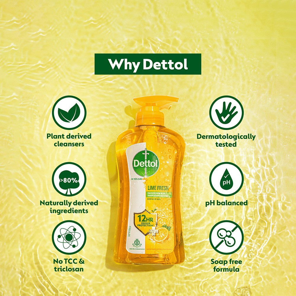 Dettol Lime Fresh Shower Gel : 500 ml