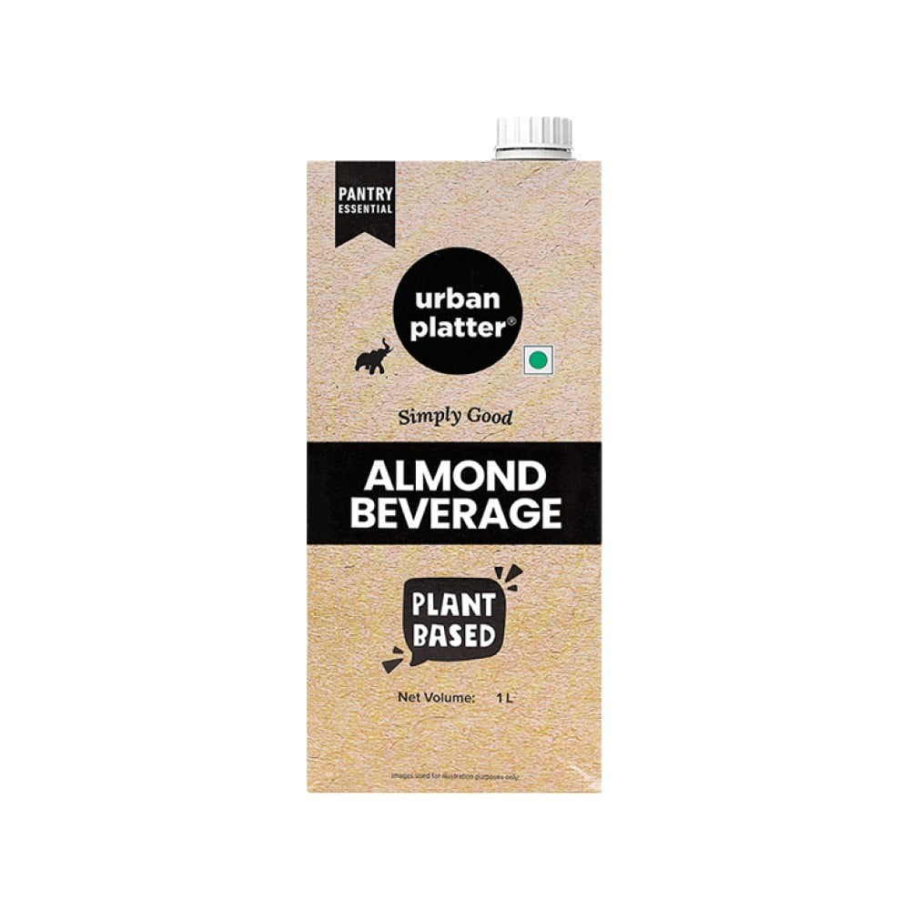 Urban Platter Unsweetened Almond Beverage (Lactose-Free, Plant-Based / Vegan / Milk Alternative) : 1 ltr