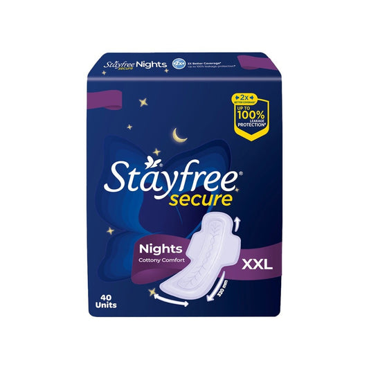 Stayfree Secure Nights Sanitary Pads : 40 units