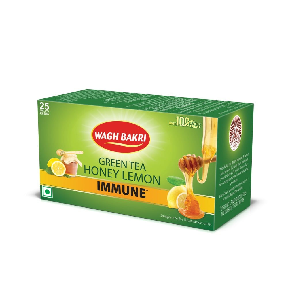 Wagh Bakri Honey Lemon Green Tea : 25 bags x 1.5 g