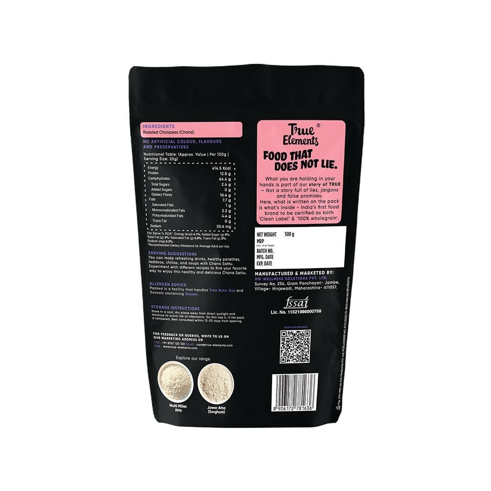 True Elements Sattu Atta : 500 g
