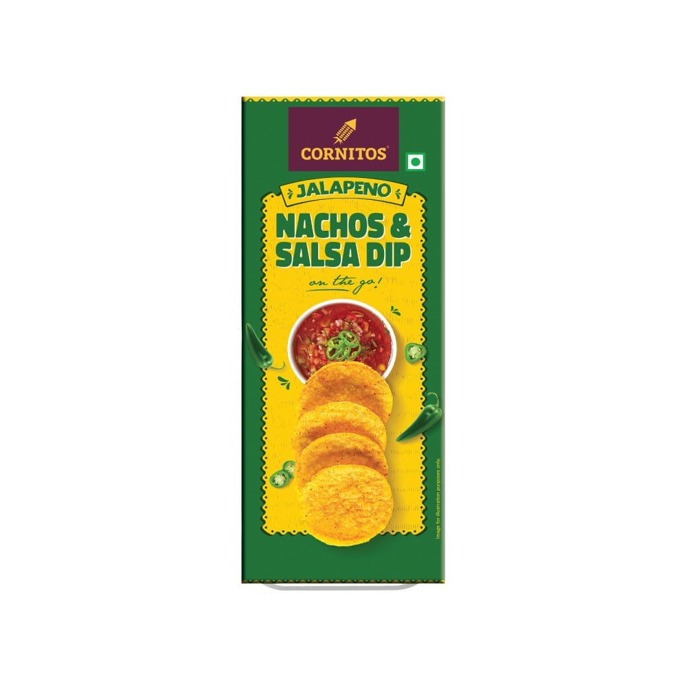 Cornitos Crisps Jalapeno Nachos & Salsa Dip : 70 g