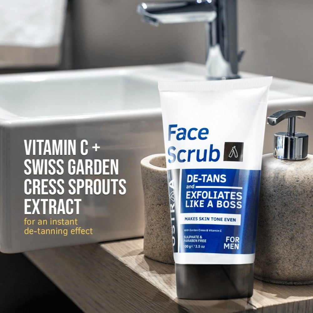 Ustraa De-Tan Face Scrub : 100 g