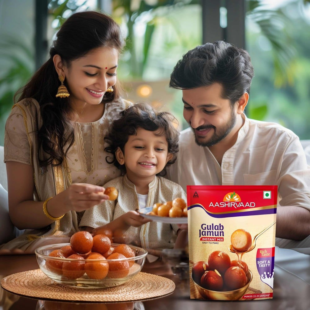 Aashirvaad Gulab Jamun Dessert Mix : 175 g