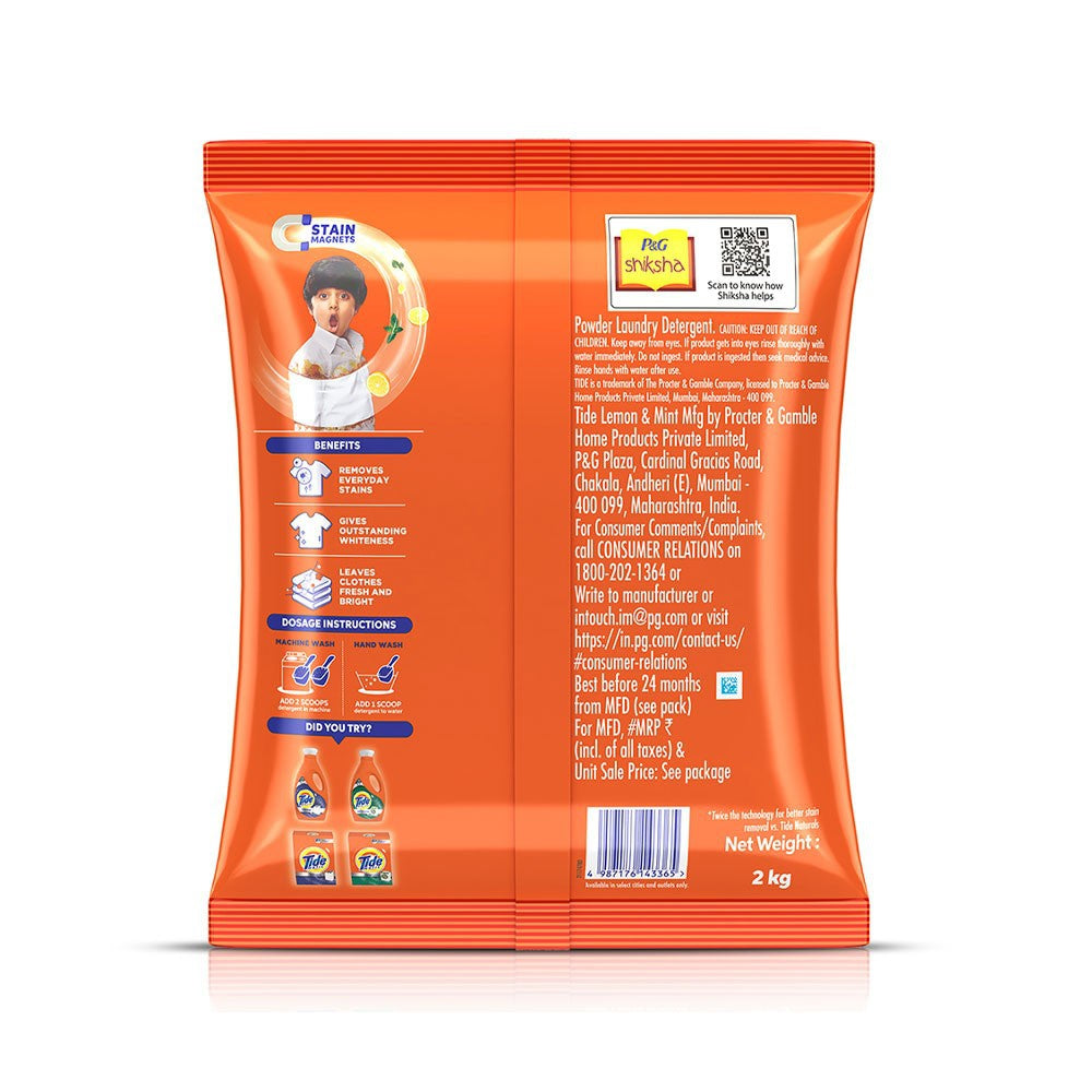 Tide Plus Detergent Powder Jasmine & Rose : 2 kg