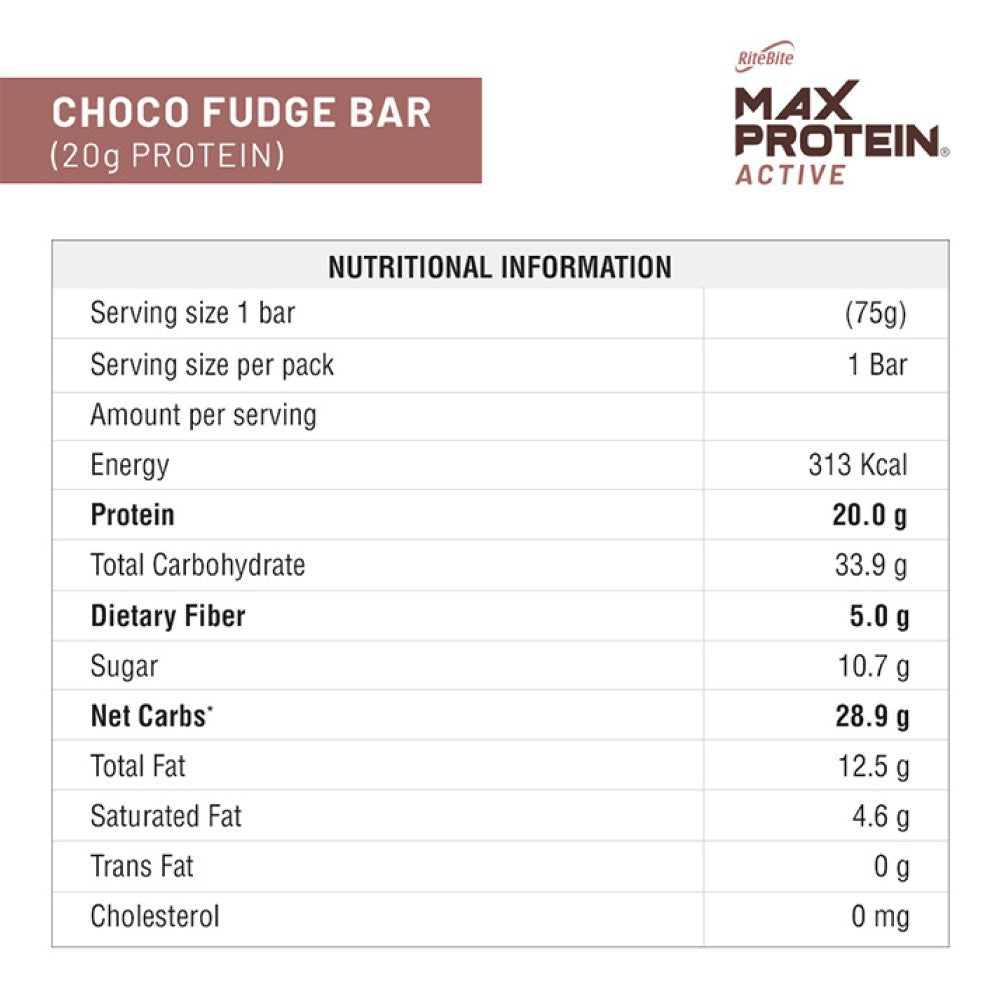 RiteBite Max Protein Active Choco Fudge Nutrition Bar + Max Protein Cheese & Jalapeno Chips Combo : 75 g + 60 g