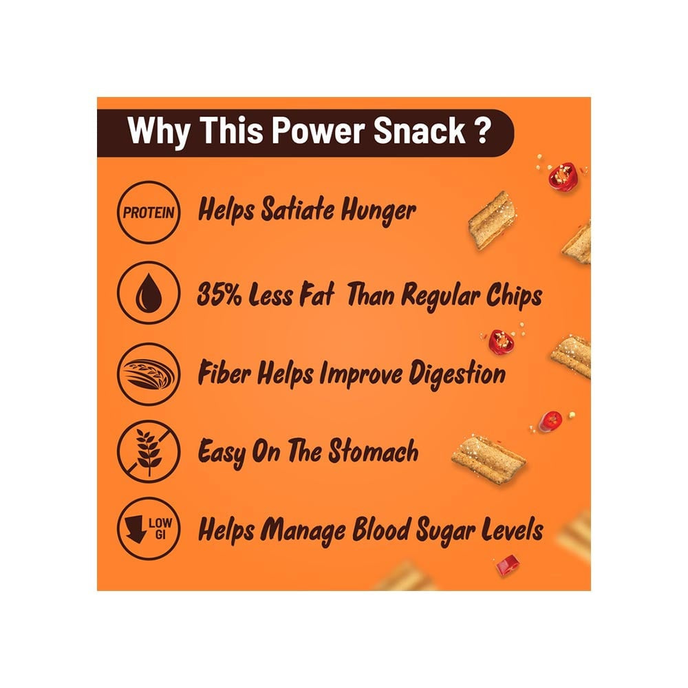 RiteBite Max Protein Peri Peri Chips - Pack of 4 : 4 x 60 g