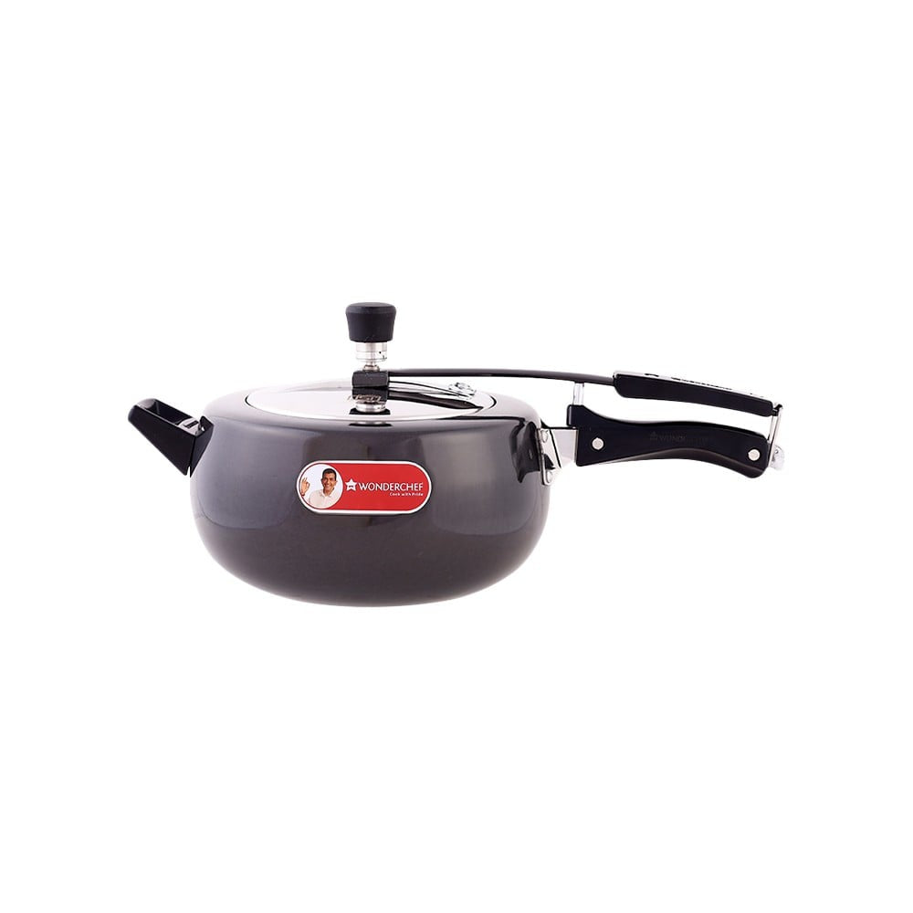 Wonderchef Taurus Hard Anodized Pressure Cooker (Aluminium, 5 ltrs, Black) : 1 unit