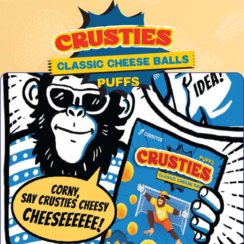 Cornitos Crusties Classic Cheese Balls Puffs - Pack of 2 : 2 x 52 g