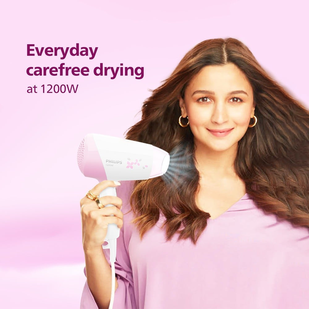 Philips HP8120/00 Thermoprotect Hair Dryer (White & Pink, 1200W) : 1 unit