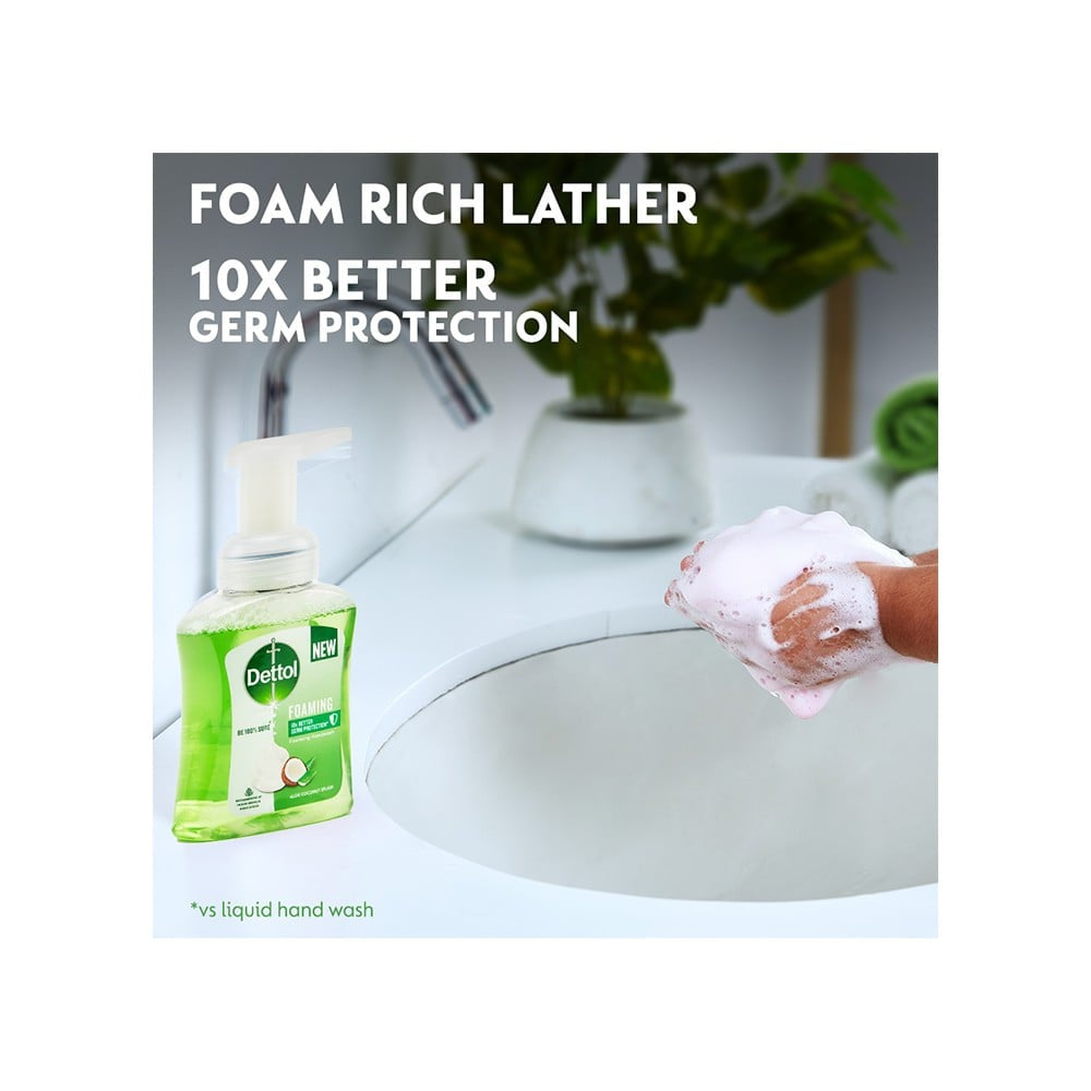 Dettol Strawberry Fragrance Foaming Hand Wash + Aloe Coconut Foaming Hand Wash Combo : 250 ml + 250 ml