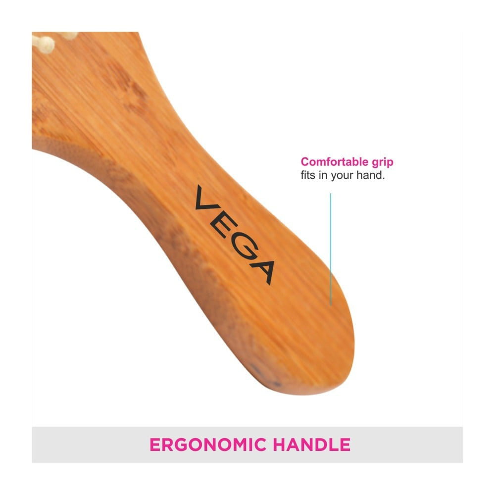 Vega Wooden Paddle Hair Brush (Brown) : 1 piece
