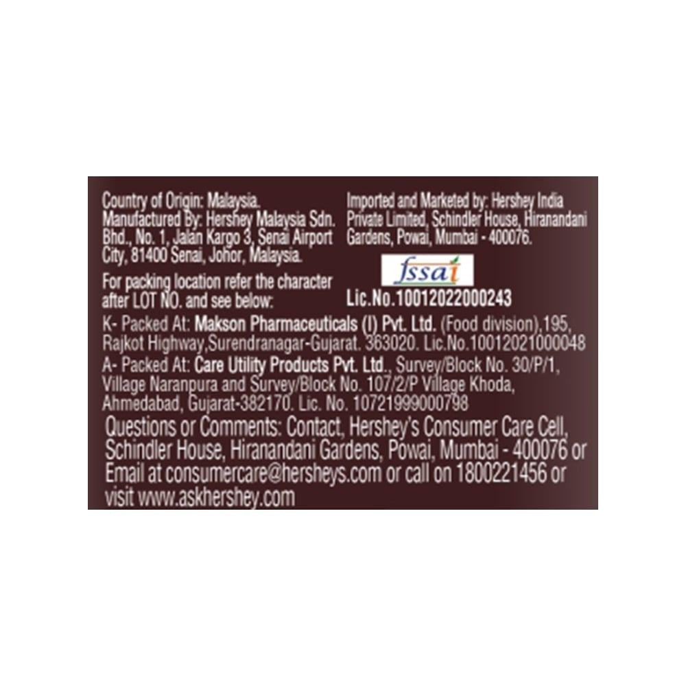 Hershey's Dark 'N' Rich Coffee Dark Chocolate Bar : 100 g