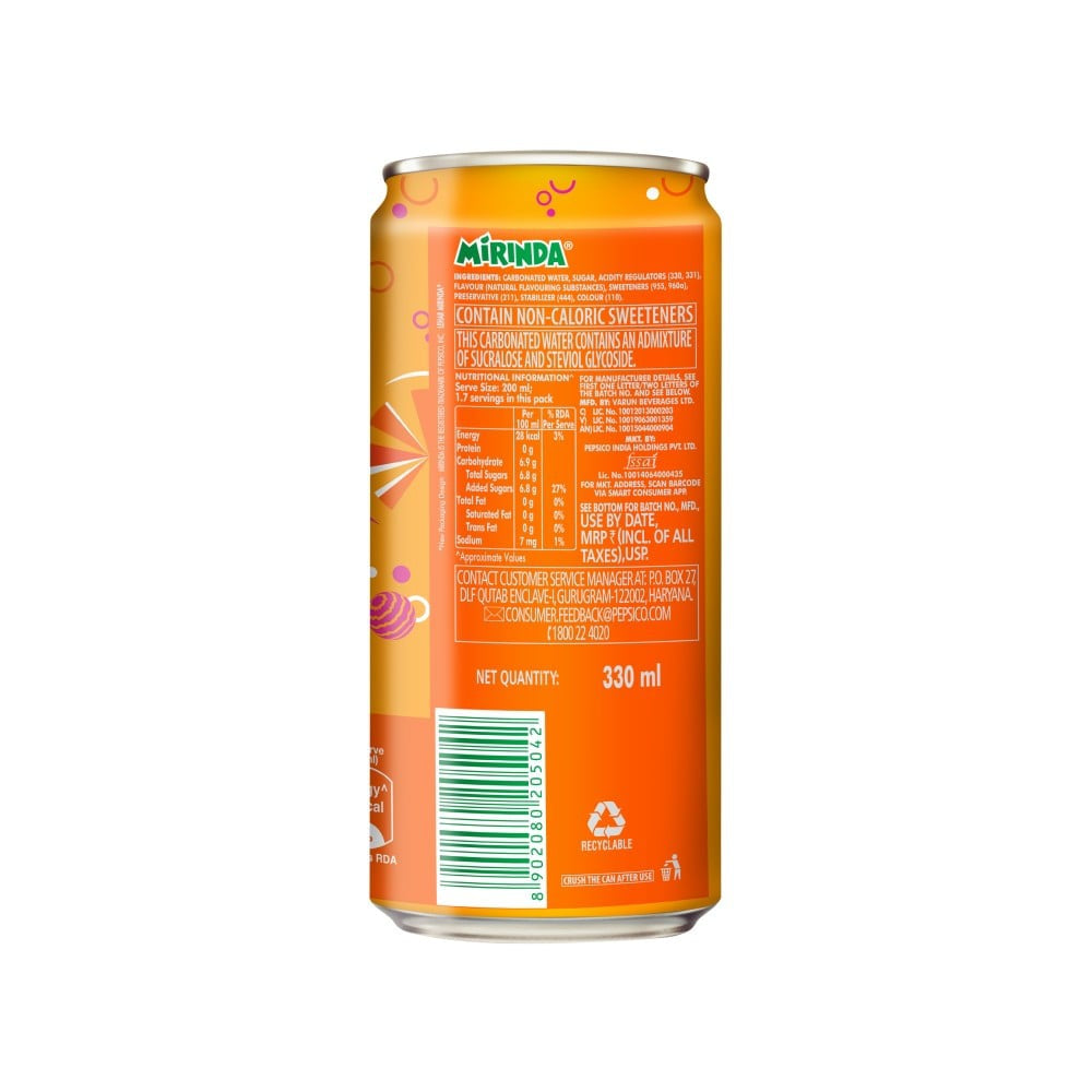 Mirinda Soft Drink : 330 ml