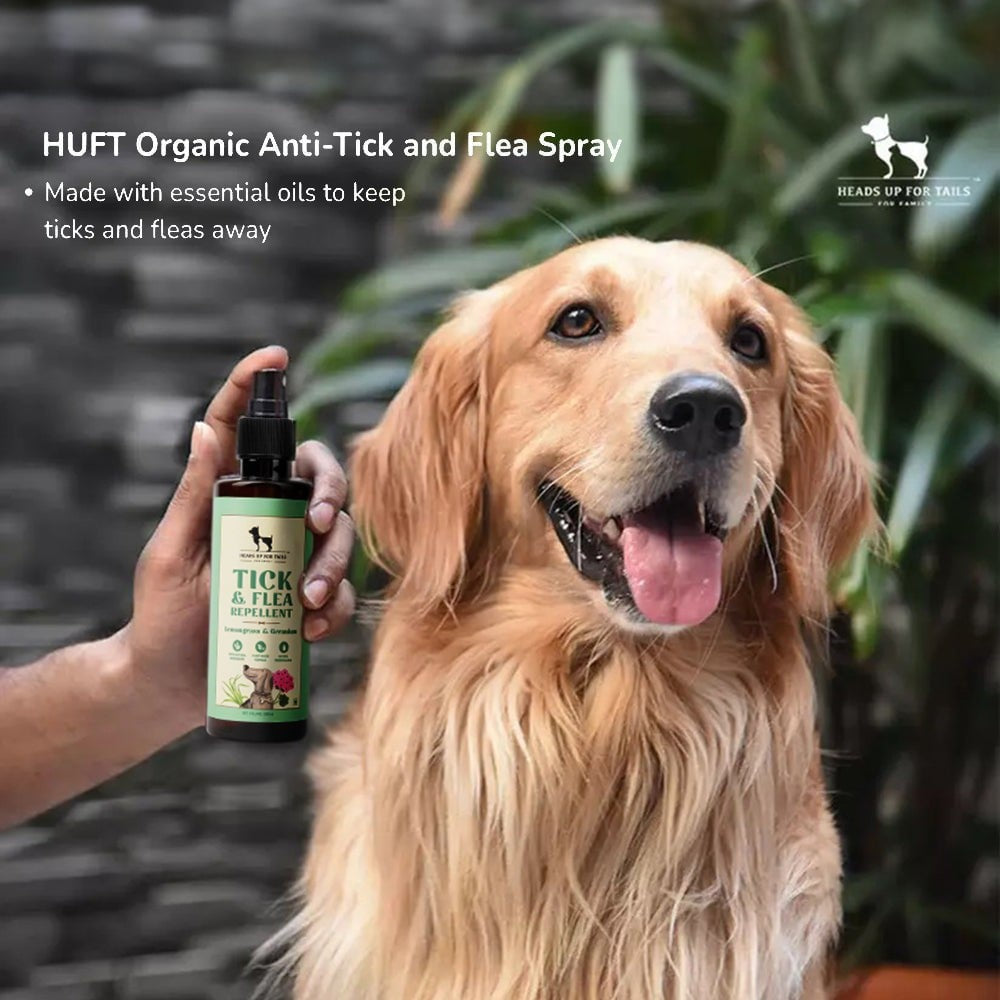HUFT Flea & Tick Remover Repellent For Dog (Lemongrass & Geranium) : 200 ml