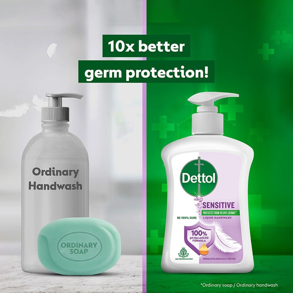 Dettol pH-Balanced Sensitive Hand Wash - Pack of 2 : 2 x 200 ml