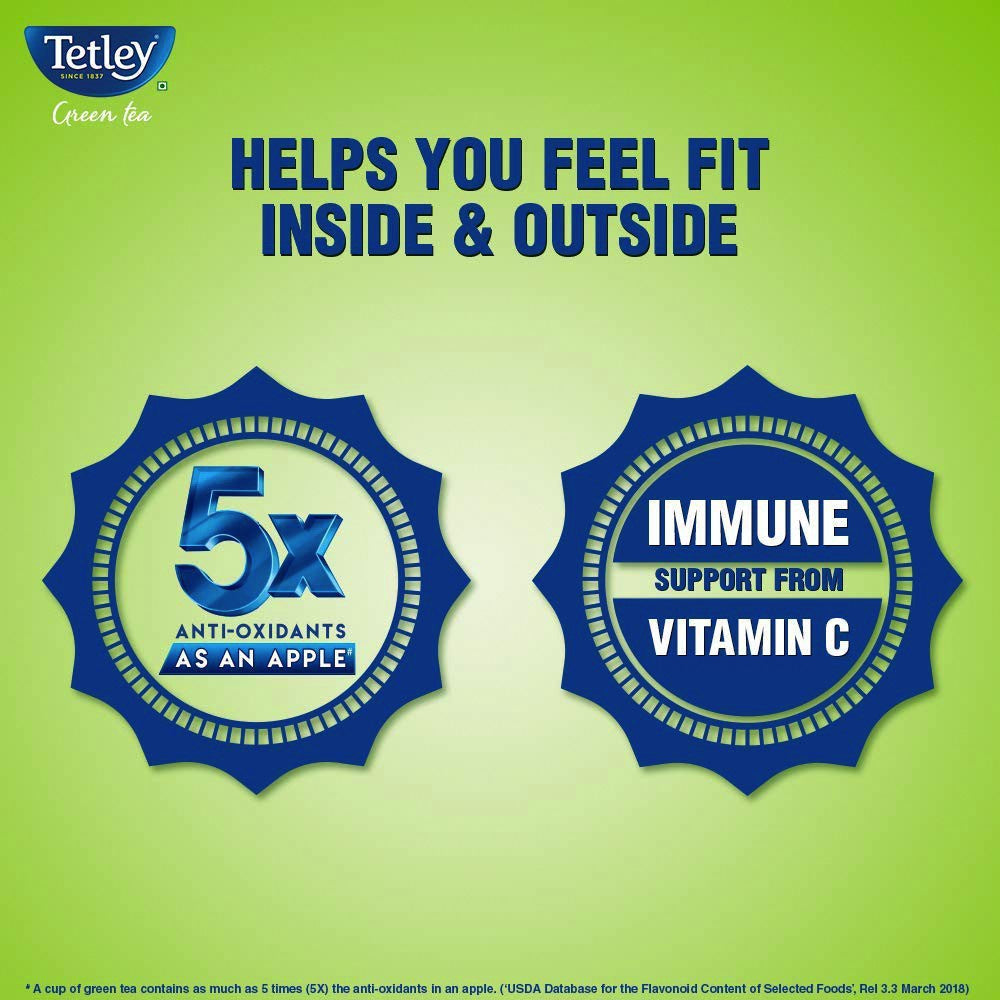 Tetley Ginger, Mint & Lemon Green Tea Bags (Immune with added Vitamin C) - Pack of 2 : 2 x 25 pieces