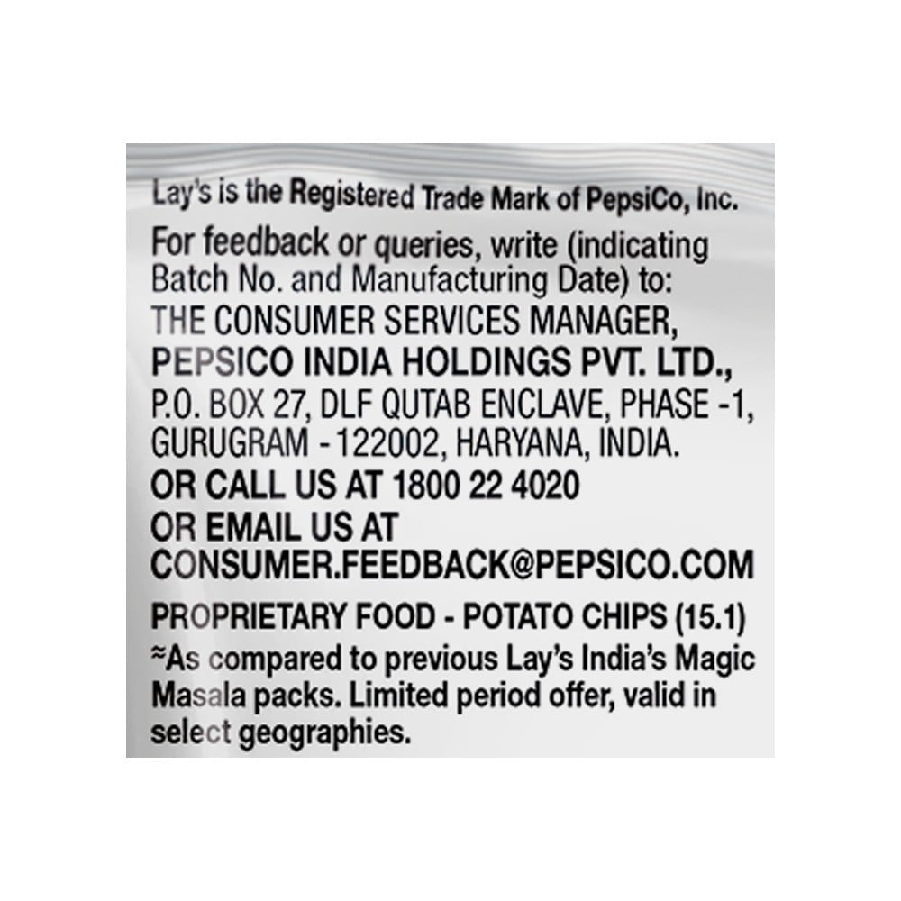 Lay's India's Magic Masala Potato Chips : 67 g