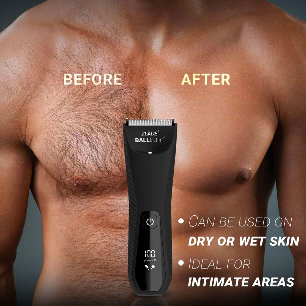Zlade Ballistic Turbo 3.0 Manscaping Male Body Trimmer (Black, 5W) : 1 unit