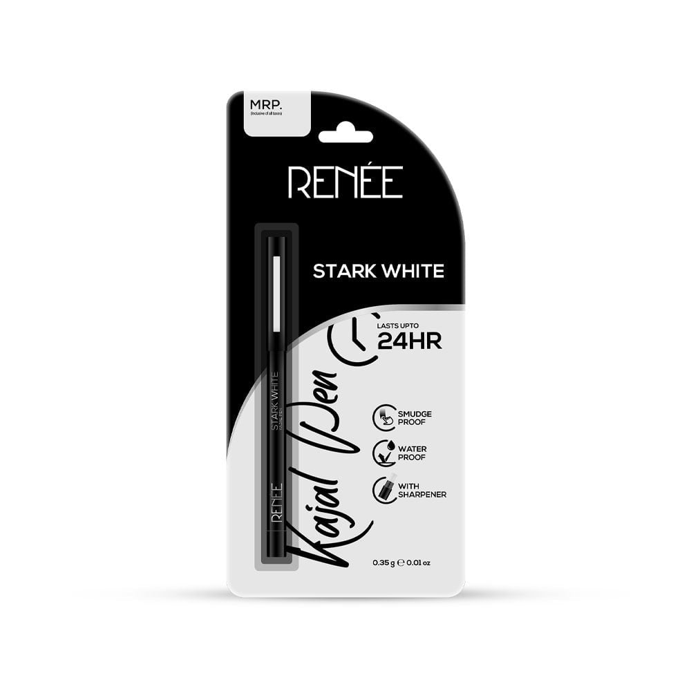 Renee Kajal Pen with Sharpener (Stark White) : 0.35 g