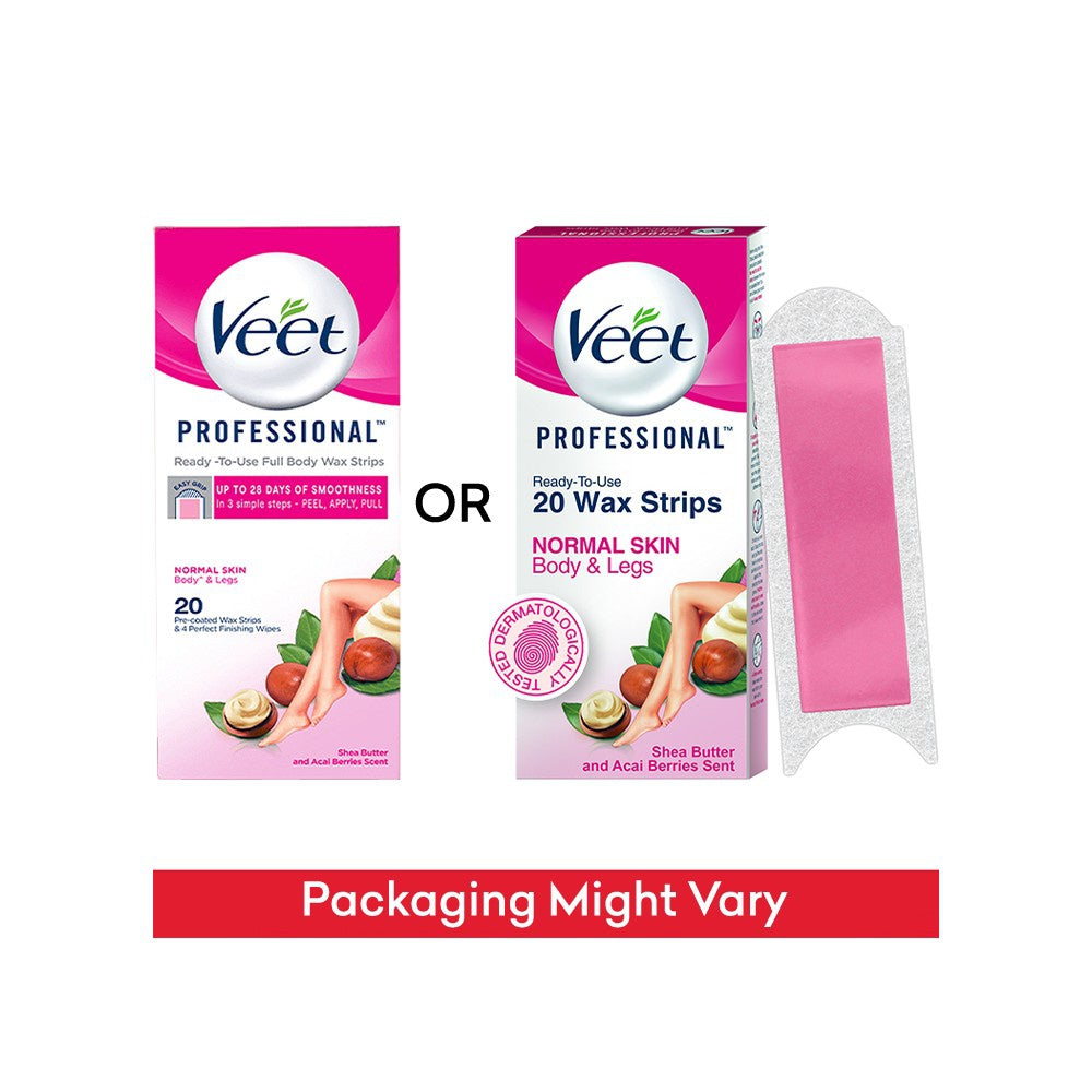 Veet Hair Removal Wax Strips (Normal Skin) : 1 pack (20 strips)