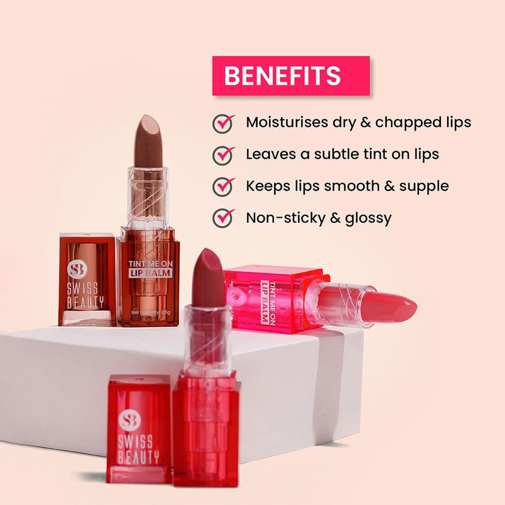 Swiss Beauty Tint Me On Lip Balm (Mauve Muffin) : 3.5 g